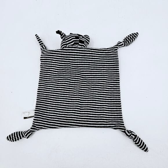 Demdaco Baby Lovey Zebra Cotton Knotted Soother Security Blanket Black & White - Picture 2 of 10